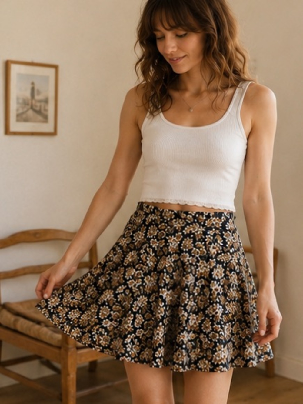 Vintage Floral Skirt